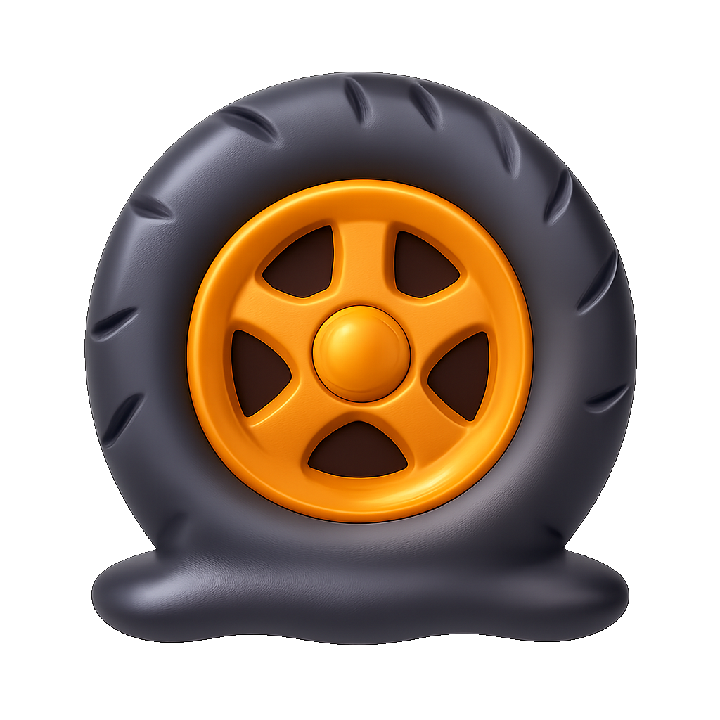 thủng lốp flat tire