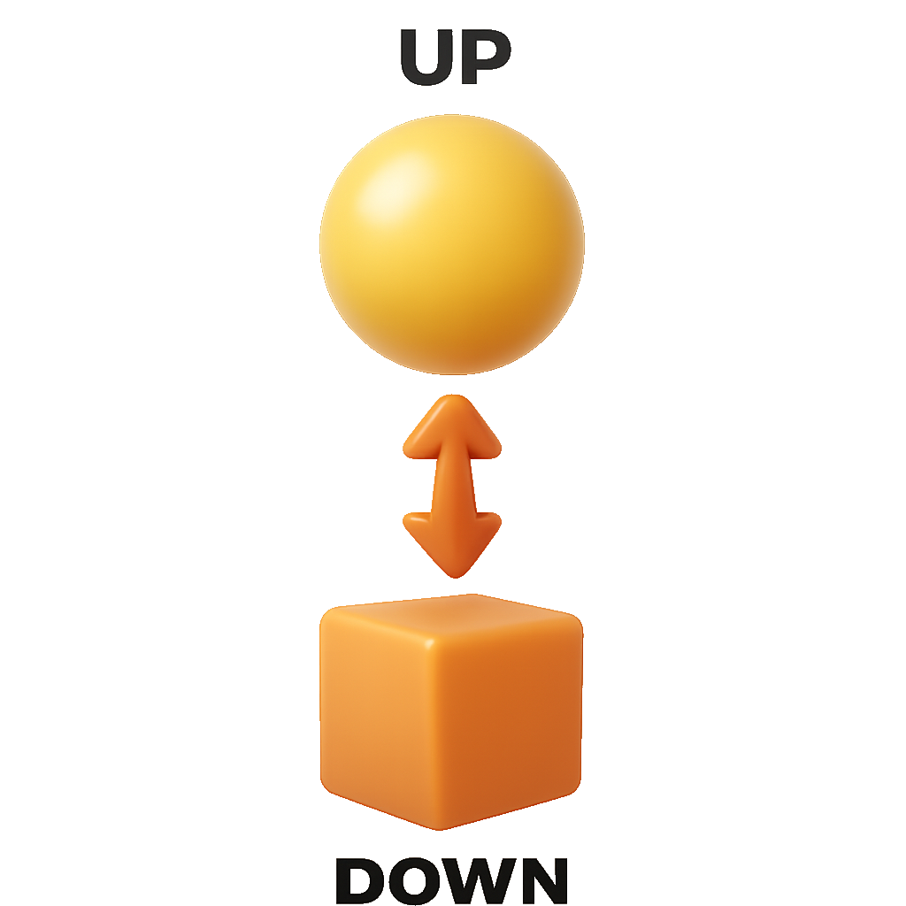 trên dưới up and down