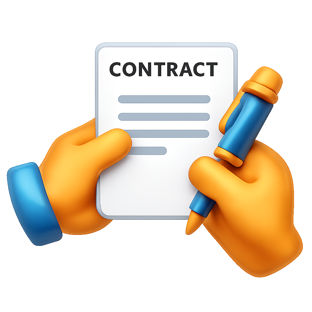 ký hợp đồng to sign contract