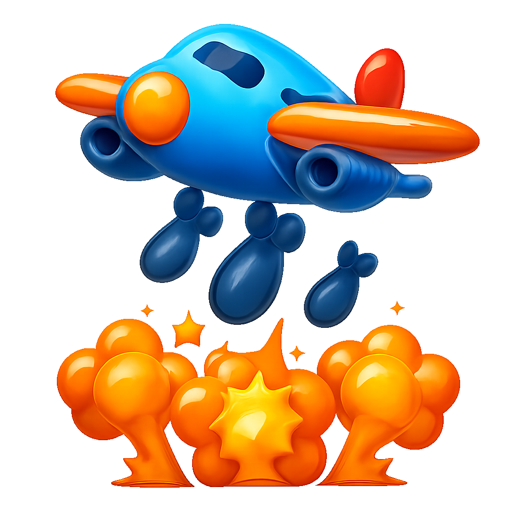 ném bom to bomb
