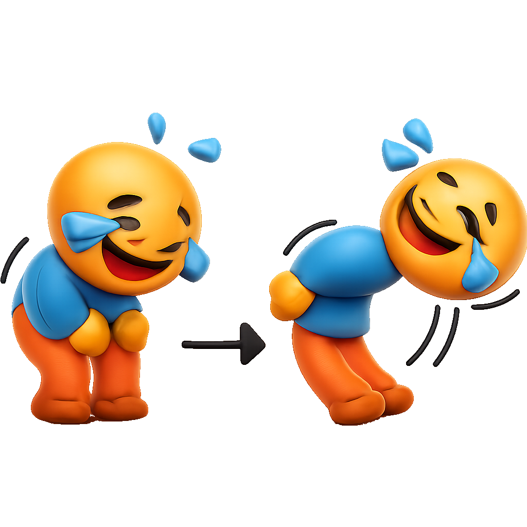 ngửa trước ngả sau rocking with laughter